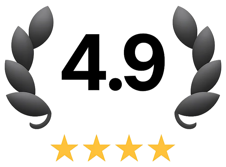 4.9 Rating Badge